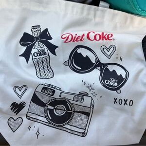 Coca-Cola Natural Canvas Tote with Black Print and Red Logo Tag